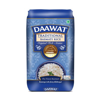 Daawat Traditional, Perfectly Aged Premium Basmati Rice with Rich Aroma, 1 Kg