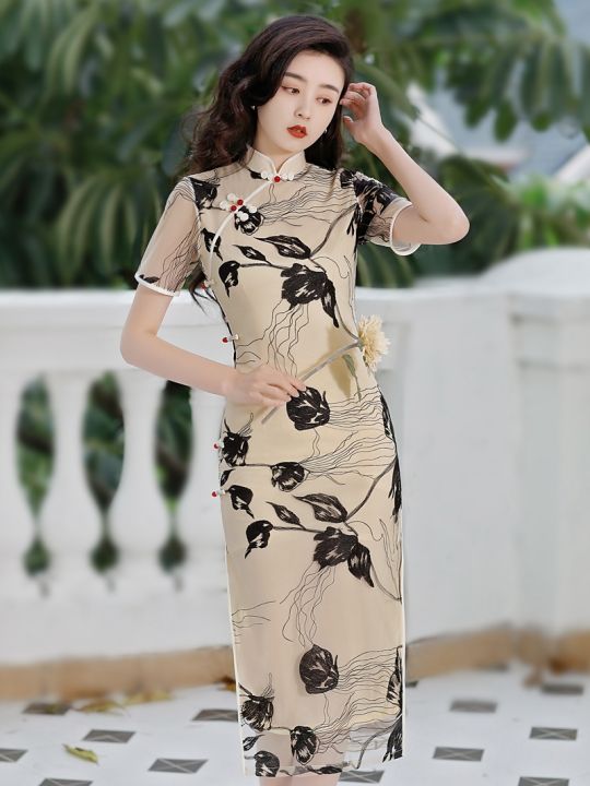 French Simple Charming Cheongsam 2022 New Classical Socialite Gentle ...