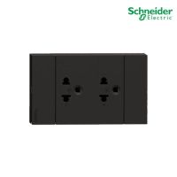 Schneider Electric A70426UST_BK - Schneider Electric เต้ารับคู่ 3 ขา ประกอบสำเร็จรูป สีดำ Duplex socket 3 Pin, Black, Schneider รุ่น AvatarOn A สั่งซื้อได้ที่ร้าน PlugOn