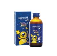 Mamarine Omega3 plus Lysine สูตรสีน้ำเงิน มามารีน โอเมก้า3 พลัส ไลซีน สูตรเข้มข้น เจริญอาหาร 60 ml