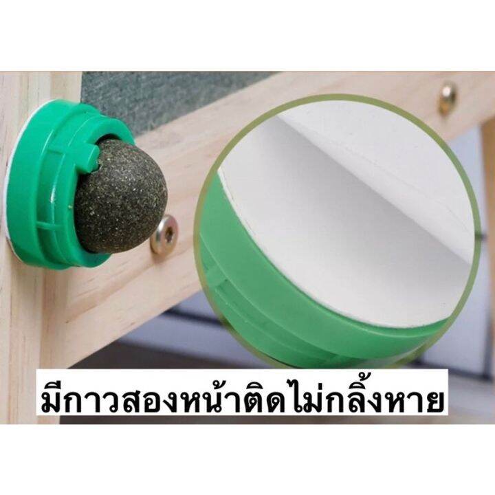 กัญชาแมว-แคทนิปบอล-ติดกำแพง-ไม่กลิ้งหาย-catnip-ball-ของเล่นแมว-อุปกรณ์สัตว์-สำหรับแมว