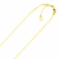 โซ่ทรงสเนกแบบปรับได้ ตัวเรือนทองคำแท้ 14k (.85 มม.) Adjustable Snake Chain in 14k Yellow Gold (.85mm)(พรีออเดอร์ pre-order ทัก chat ก่อนสั่ง)