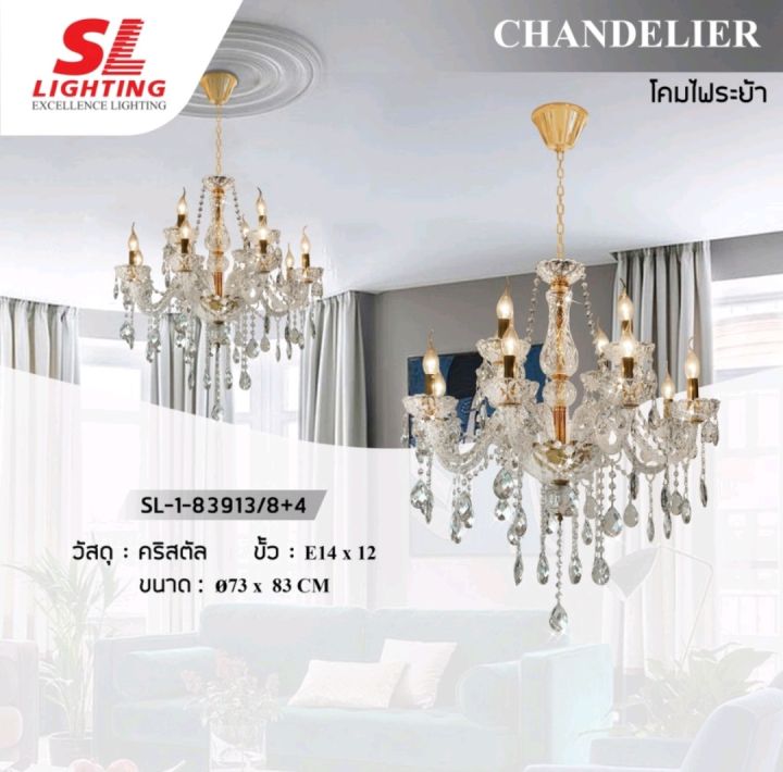 crystal-decorative-chandelier-sl-5-83913-2w-โคมไฟติดผนังเชิงเทียนแบบคู่-สำหรับติดผนังภายใน-รุ่น-sl-5-83913-2w