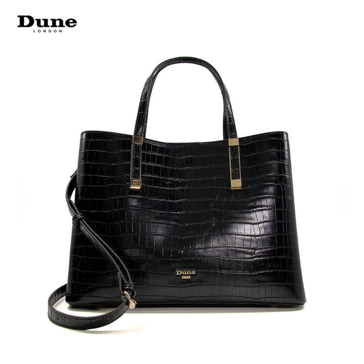 Dune London Dorrie CrocEffect Tote Bag Black Lazada PH