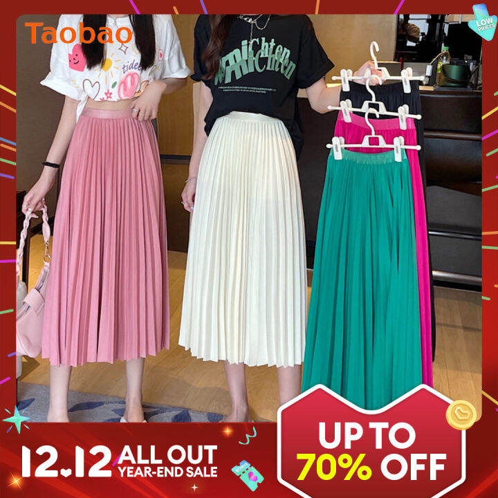 Mid length pleated top skirts 70