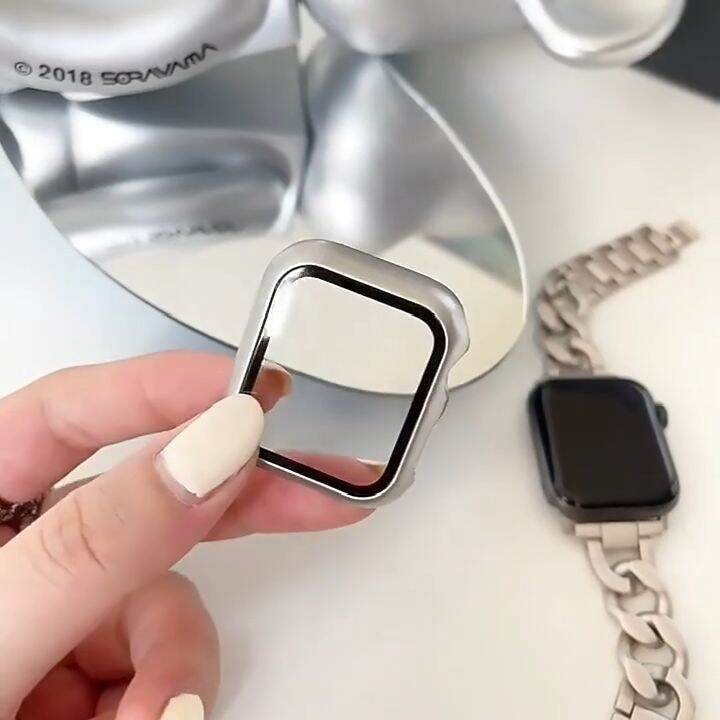 Case+Tempered Glass for Apple Watch 49mm 40mm 41mm 44mm 45mm Series 8 7