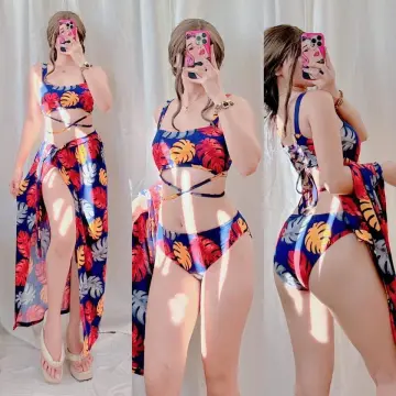 Two Piece Swimsuit for Women High Waist Swimwear Plus Size Bikini Ladies  Floral Beachwear Korean Fashion Bathing Suits Sexy Outfit for Beach