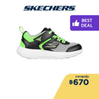 Skechers สเก็ตเชอร์ส รองเท้าเด็กผู้ชาย รองเท้าผ้าใบ Boys Dyna-Lite Shoes - 407238N-BKLM