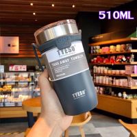 Tyeso Tumbler แก้วแสตนเลส เก็บอุณหภูมิร้อนเย็น ขนาด 510ml Stainless Steel Bottle Cup (กระบอกน้ำ) พร้อมหูหิ้ว