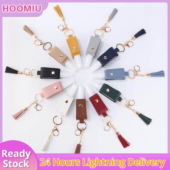 Portable Hand Sanitizer Holder Leather Key Chain Various Colors ...