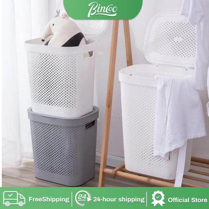 Laundry Basket With Lids Japanese style 60L Large Capacity Laundry