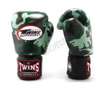 นวมชกมวยหนังแท้ ลายทหาร ยี่ห้อ Twins Boxing Gloves (leather)