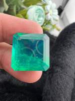 Lab green Topaz 18x18 mm 23 carats