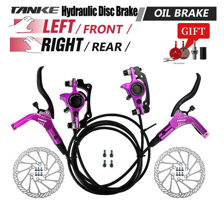 TANKE MTB Hydraulic Brake Set 800/1600mm Front and Rear Clamp 160mm