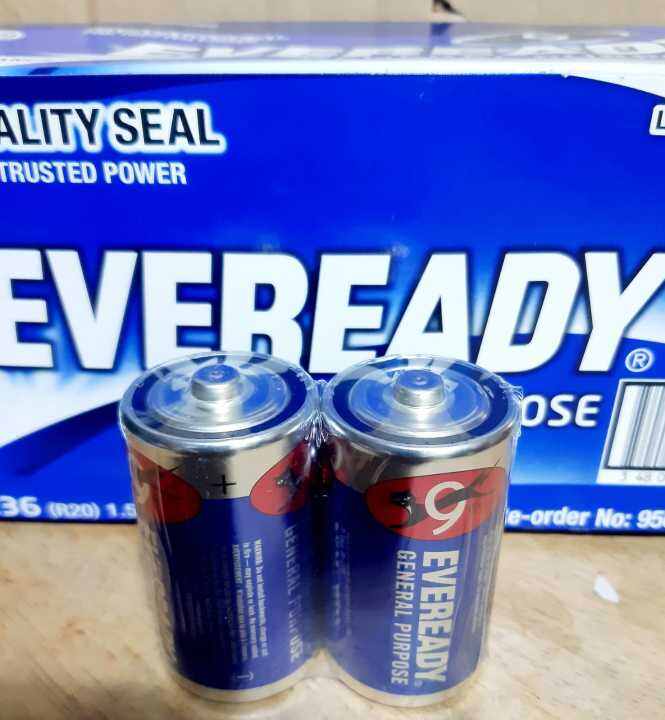 Eveready General Purpose Battery Size D 1.5V . Sold by pair. Php140.00