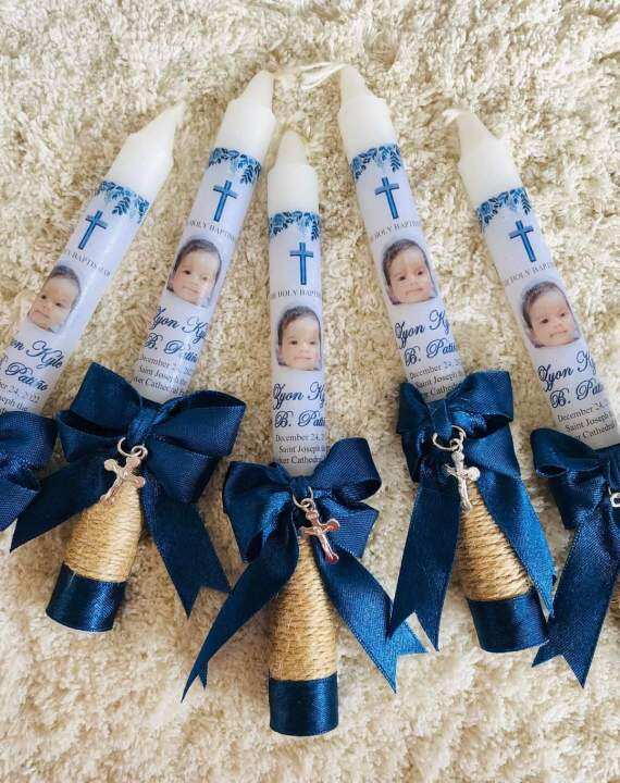 Baptismal Christening Candle Costumize Lazada PH
