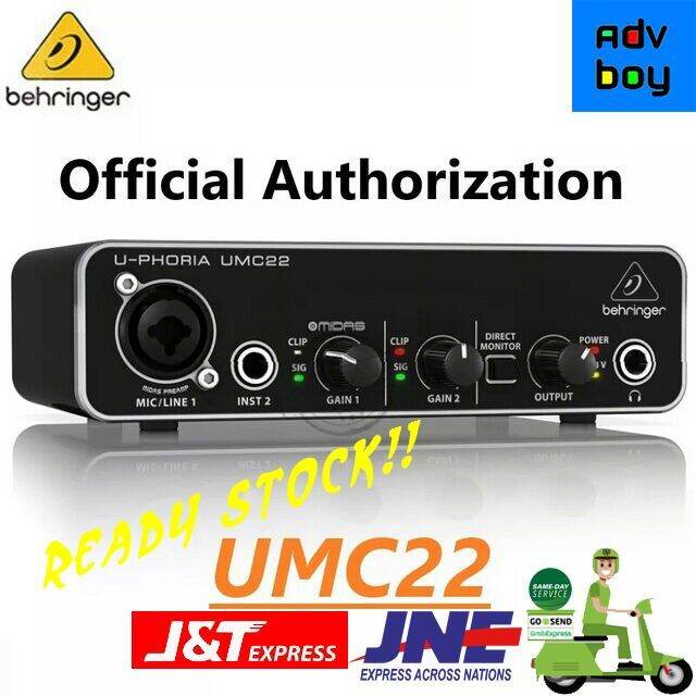 BEHRINGER UMC22 Soundcard Behringer UMC 22 Uphoria Audiophile 2x2 USB