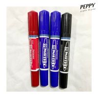 ปากกามาร์คเกอร์ ปากกาเคมี 2 หัว สีดำ สีน้ำเงิน สีแดง