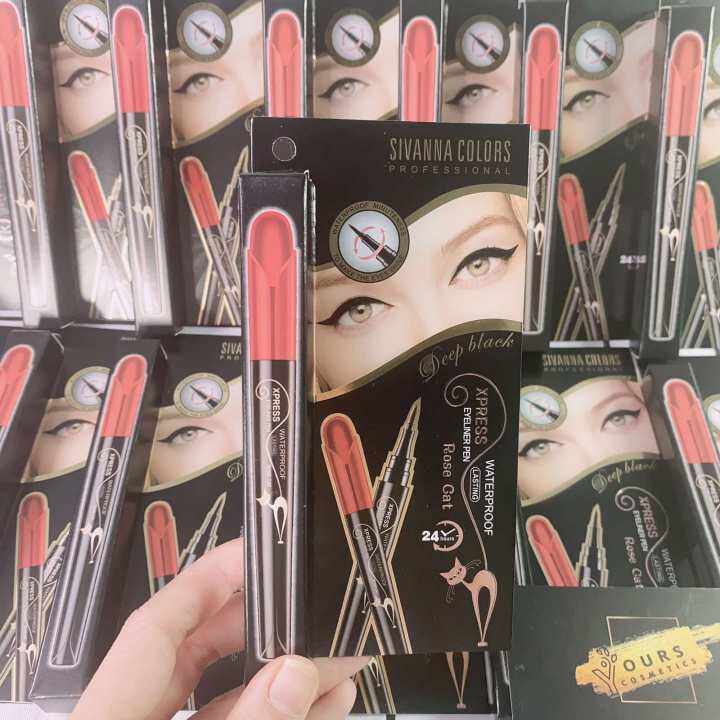 Bút Kẻ Mắt Nước Sivanna Colors Xpress Eyeliner Pen Rose Cat HF896 Bút
