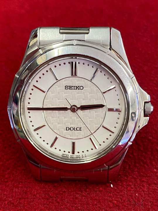 seiko-dolce-quartz-ตัวเรือนสแตนเลส-นาฬิกาผู้ชาย-มือสองของแท้