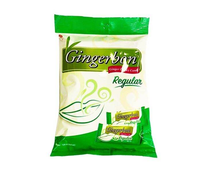 Gingerbon Regular 125grams, Ginger Chewy Candy ,for throat and voice