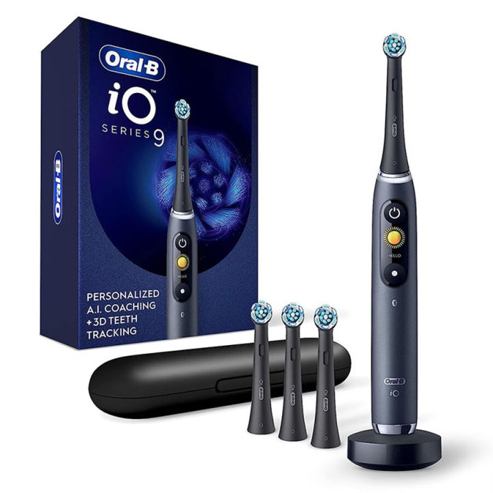 Oral B IO9 PLUS Electric Toothbrush With 4 Brush Heads Rechargeable 7 ...