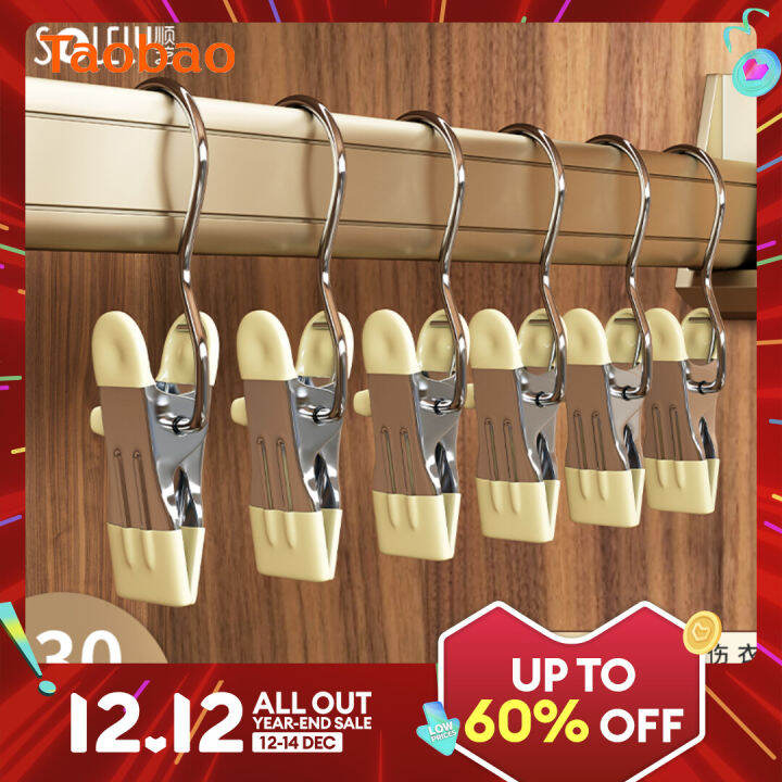 Solely Multifunctional with Hook Clothespin NonSlip Single Hook