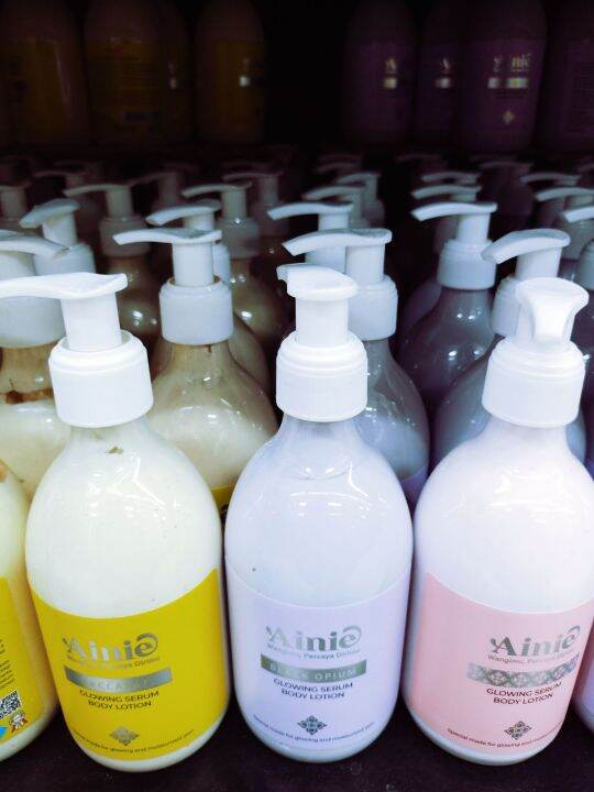 Ainie Glowing Serum Body lotion 300ml Mencerahkan Dan Melembabkan kulit BPOM Lazada Indonesia