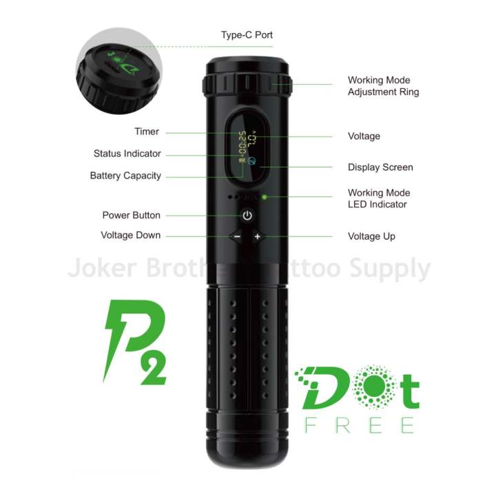 เครื่องไร้สาย-ez-p2-dotfree-wireless-battery-tattoo-pen-machine