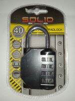 กุญแจล็อค 4 รหัส 40 มม. คอสั้น SOLID Combination Padlock 4 digits 40 mm.