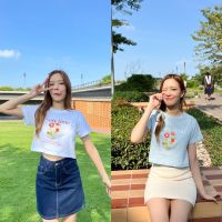 “Every time“ ??✨ ครอป Honey Mood  เสื้อยืดทรง baby crop ผ้า cotton 100% ใส่นุ่มสบายมากก สกรีนระบบ dtf อย่างดีเลยน้า ?? อก : 32-36 ยาว 16 ค่า ? ?color : ขาว /ฟ้า