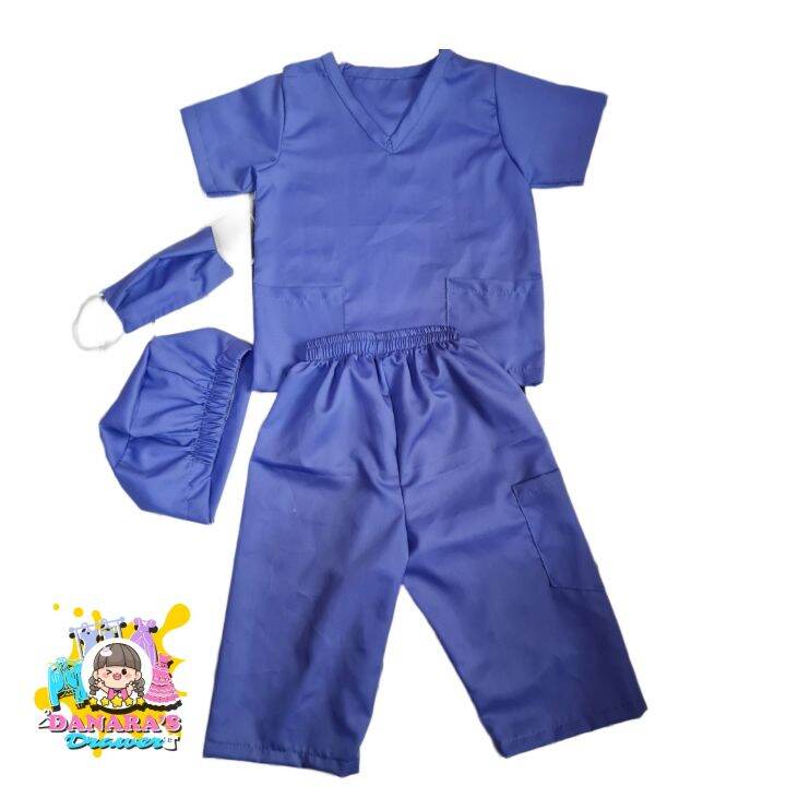 NURSE COSTUME SCRUB SUIT DOCTOR UNIFORM COSTUME KIDS INFANT BABY CAREER
