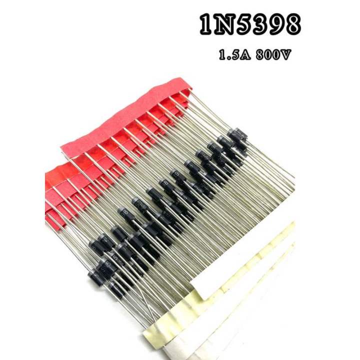 ราคาแพ็ค100ตัว-ไดโอด-1n5398-1-5a-800v-สินค้ามีราคาขายส่งจำนวนมาก-มีสต๊อกในไทย-พร้อมส่ง