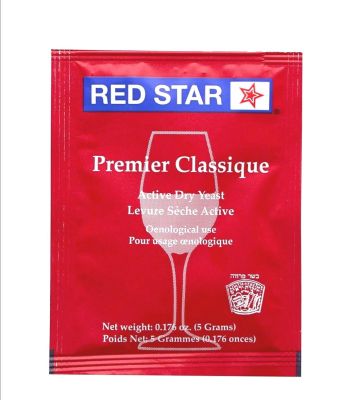 ยีสต์หมักไวน์ ทำไวน์ RED STAR Premier Classique ซองสีแดง