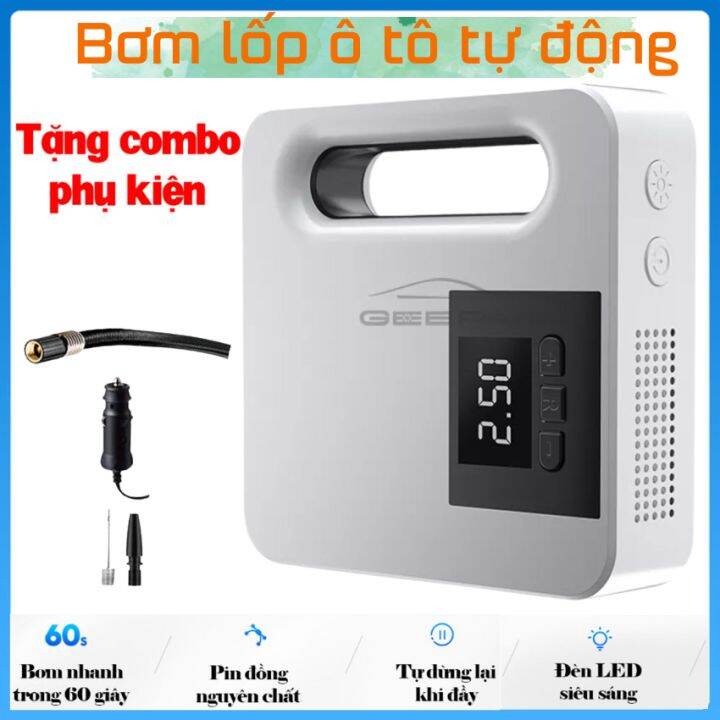 Bơm Xe, Bơm Lốp ô Tô điện Tử, Bôm ô Tô 12v, Bơm Xe Hơi Tự động, Thiết 