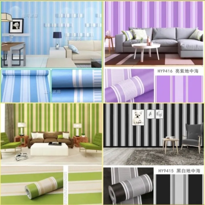 Wallpaper Sticker Motif Garis Minimalis Lazada Indonesia