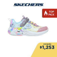 Skechers สเก็ตเชอร์ส รองเท้าเด็กผู้หญิง Girls S-Lights Unicorn Dreams Shoes - 302311L-PRMT Air-Cooled Memory Foam Bio-Dri, Lights, Magical Collection, On/Off Button, Thematic