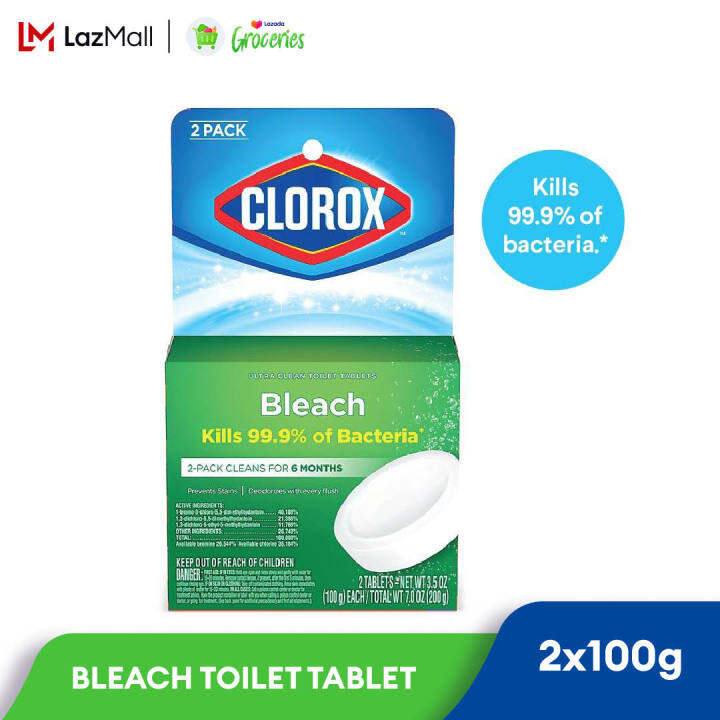 CLOROX ULTRA CLEAN TOILET TABLETS (BLEACH) 100G x 2 Lazada