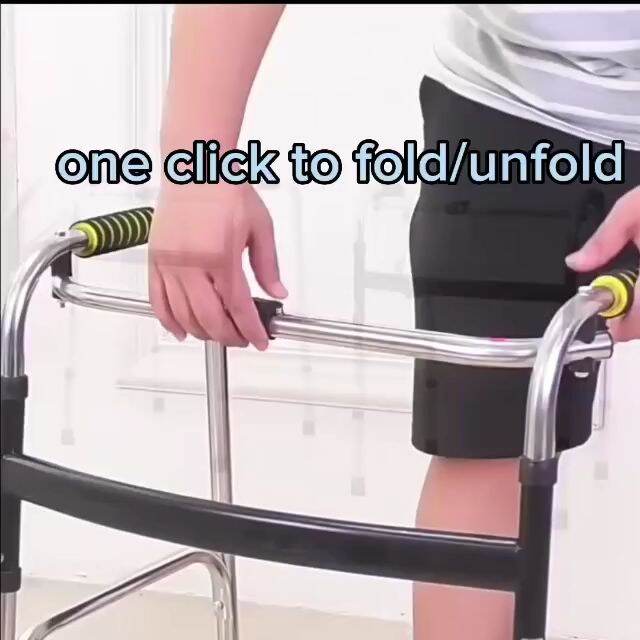 Walking Frame Curve Handle with Seat and Wheel Walking Aids for Elderly
