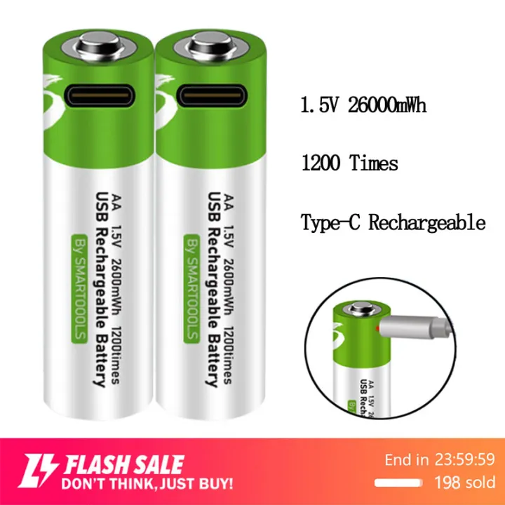 [🇵🇭 Stock&COD] Rechargeable Battery With Charger AA AAA 2600mwh 1.5V