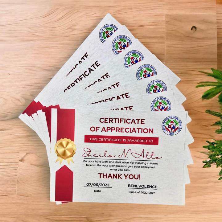 A4 AWARD CERTIFICATE PRINT CUSTOMIZED PERSONALIZED [THICK & GLITTERED] Lazada PH