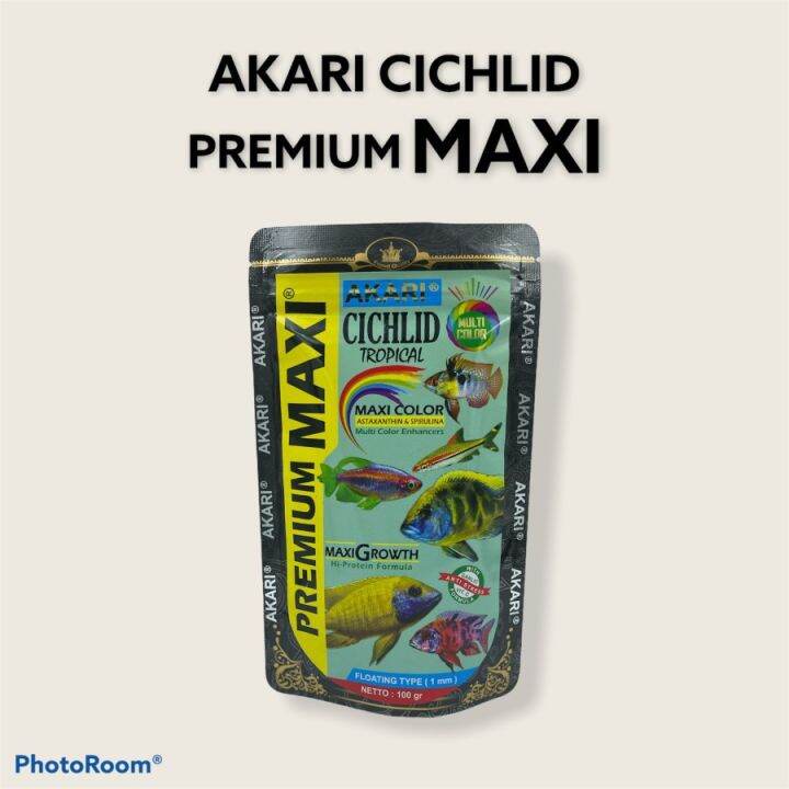PELET AKARI PREMIUM MAXI CICHLID 100 GRAM | Lazada Indonesia