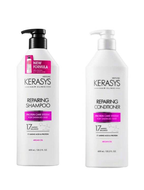 Kerasys Repairing Shampoo and Conditioner Set with Argan Oil | Lazada PH