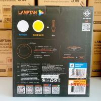 1ชิ้น-- LAMPTAN LED Downlight Ultra Slim 9W 12W 18W โคมดาวไลท์ แสงเดย์ไลท์ วอร์มไวท์ ดาวไลท์ ไฟเพดาน หน้าเหลี่ยม หน้ากลม