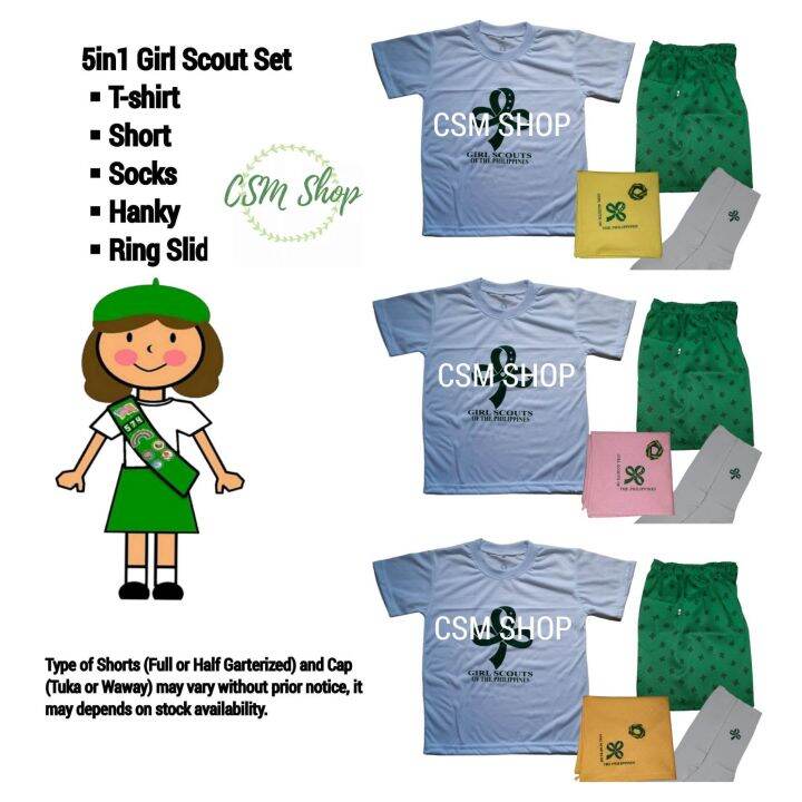 G S P Uniform for Girls (Girl Scout Uniform) 5in1 SET Lazada PH