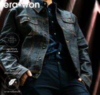 Era-won Denim jacket เสื้อแจ็คเก็ตยีนส์ ผ้าดิบผสมผ้ายืด made in Thailand แบรนด์แท้100% ราคาป้าย3,490฿ (มีกระเป๋าด้านใน)