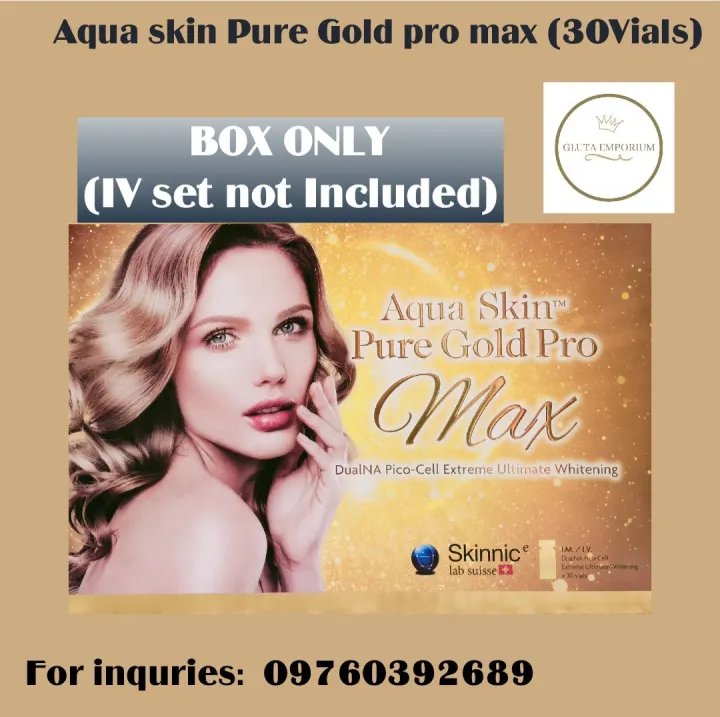 Gluta Emporium Aqua Skin Pure Gold Pro Max 30 Vials Box Only Lazada Ph