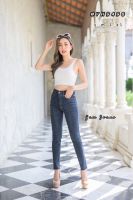 กางเกงยีนส์ 9 ส่วผ้าสลาฟฮ่องกงผ้ายืด สีสนิมควันบุหรี่ มี s m l xl 34 36 38 ป้าย YAM Jeans