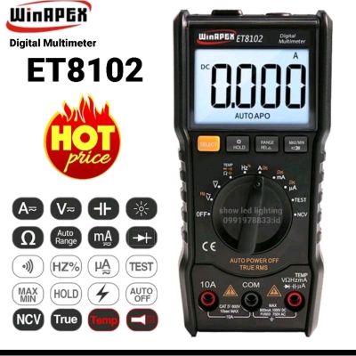 มัลติมิเตอร์ดิจิตอล WINAPEX ET8102 แท้ 100% Digital Multimeter มิเตอร์วัดไฟ ดิจิตอลมัลติมิเตอร์  มิเตอร์วัดไฟ