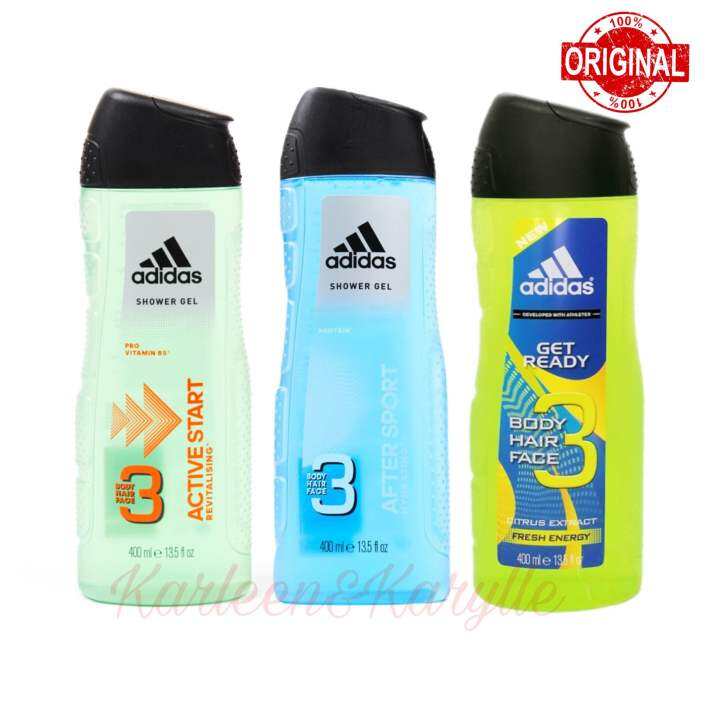 Adidas 3n1 Body, Hair and Face Shower Gel For Men 400ML Lazada PH